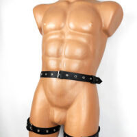 Genuine Leather Men's Leg Harness, Adjustable Garters - Image 5