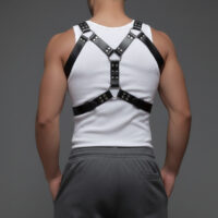 Leather Chest Harness: Adjustable Shoulder Belt - Image 3