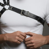 Genuine Leather Men's Chest Harness - Image 3