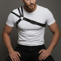 Genuine Leather Men's Chest Harness - Image 6