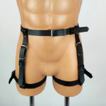 Black Leather Leg Harness for Men – Fashion Style Accessory & Gift