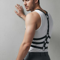 Genuine Leather Men's Chest Harness - Image 6