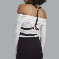 Handmade Leather Harness – Adjustable Festival Fashion Accessory - Image 4