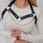 Handmade Leather Chain Harness: Festival Strap Design