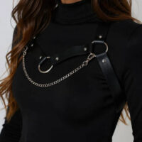 Handmade Leather Chain Harness: Festival Strap Design - Image 5