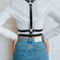 Handmade Leather Harness Belt for Gothic Fashion Styles - Image 5