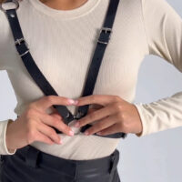 Adjustable Leather Harness – Handmade Festival Strap Design - Image 3