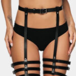 Handmade Leather Harness Fashion Accessory with Adjustable Strap Design