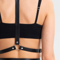 Handcrafted Adjustable Leather Harness Fashion Accessory - Image 5