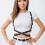 Handmade Leather Body Harness with Adjustable Strap System
