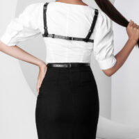 Handmade Leather Chain Harness – Adjustable Festival Strap Fashion Accessory - Image 4