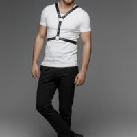 Handmade Leather Chest Harness: Adjustable Festival Strap Design - Image 4