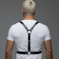 Handmade Leather Chest Harness: Adjustable Festival Strap Design - Image 6
