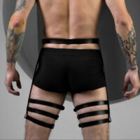 Handmade Leather Thigh Harness – Adjustable Leg Garters, Festival Clubwear - Image 6