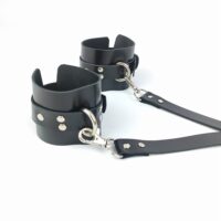 Genuine Leather Wrist Cuffs – Gothic Fashion Accessory - Image 6