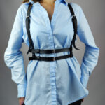 Leather Chest Harness Belt Top Body Black Waist Wrap Casual Accessory Outfit for Woman