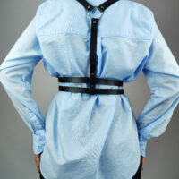 Leather Chest Harness Belt Top Body Black Waist Wrap Casual Accessory Outfit for Woman - Image 4