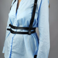 Leather Chest Harness Belt Top Body Black Waist Wrap Casual Accessory Outfit for Woman - Image 5