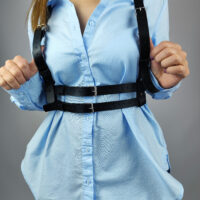 Leather Chest Harness Belt Top Body Black Waist Wrap Casual Accessory Outfit for Woman - Image 6