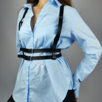 Leather Chest Harness Belt Top Body Black Waist Wrap Casual Accessory Outfit for Woman - Image 7