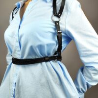 Genuine Leather Harness: Women's Blouse Accessory - Image 3