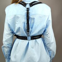 Genuine Leather Harness: Women's Blouse Accessory - Image 4