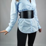 Wide Leather Corset Belt: Hourglass Silhouette, Handmade
