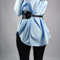 Wide Leather Corset Belt: Hourglass Silhouette, Handmade - Image 5