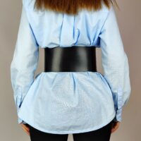 Handmade Leather Corset Belt: Wide Underbust Waist Cincher - Image 6