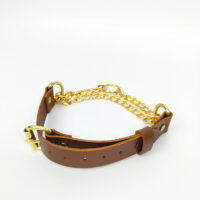 Handmade Leather Martingale Choker: Goth Punk Style - Image 4