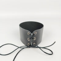 Genuine Leather Lace-Up Choker: Edgy Goth Accessory - Image 10