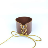 Genuine Leather Lace-Up Choker: Edgy Goth Accessory - Image 7