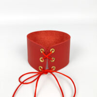 Genuine Leather Lace-Up Choker: Edgy Goth Accessory - Image 8