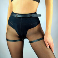 Leather Leg Harness: Adjustable Thigh Garter Belt - Image 6