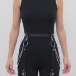 Leather Leg Belt Body Harness with Chain – Fashion Garter Accessory