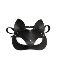 Leather Cat Mask - Halloween Costume Accessory - Image 3