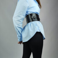 Handmade Leather Corset Belt: Wide Waist Wrap, Underbust Design - Image 3