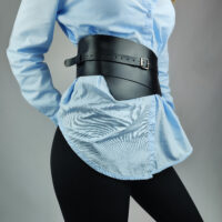 Handmade Leather Corset Belt: Wide Waist Wrap, Underbust Design - Image 8
