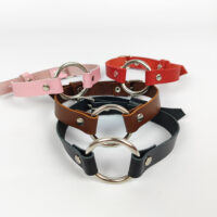 Leather Ring Choker – Gothic Fashion necklace - Image 4