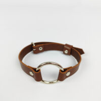 Leather Ring Choker – Gothic Fashion necklace - Image 5