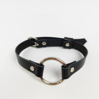 Leather Ring Choker – Gothic Fashion necklace - Image 7