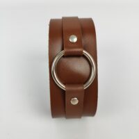 Handmade Leather Choker with Ring: Goth Punk necklace - Image 11