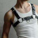 Genuine Leather Wide Chest Harness - Men's Brutal Style