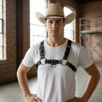 Genuine Leather Wide Chest Harness - Men's Brutal Style - Image 3